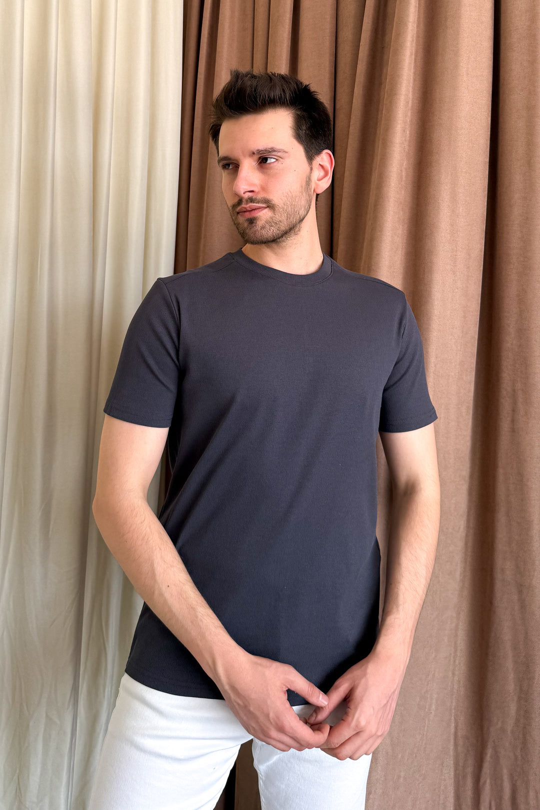 MPL Men's Ribbed T-shirt with Crew Neck 2936 - Kirkland