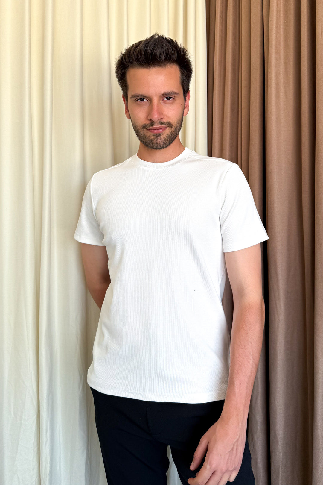 MPL Men's Ribbed T-shirt with Crew Neck 2936 - Kenton
