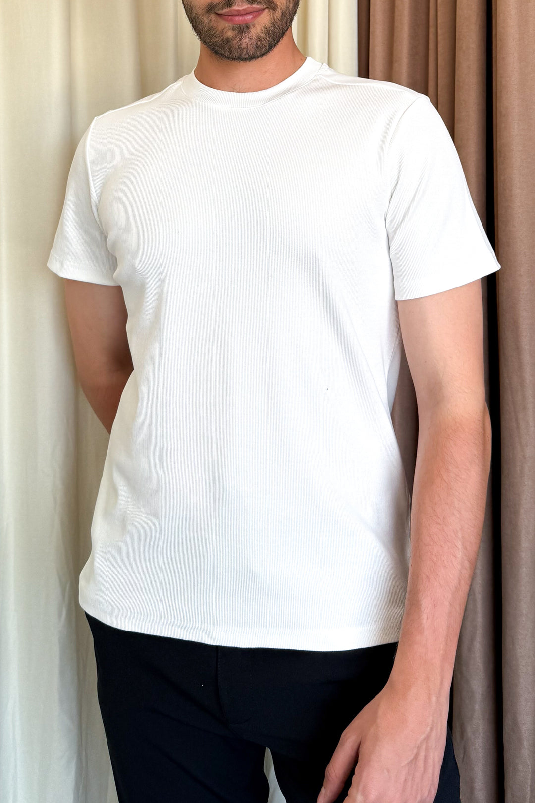 MPL Men's Ribbed T-shirt with Crew Neck 2936 - Kenton