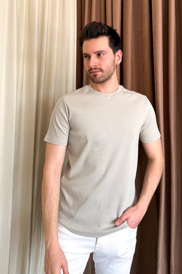 MPL Men's Ribbed T-shirt with Crew Neck 2936 - Salamanca