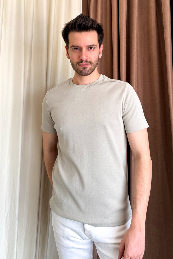 MPL Men's Ribbed T-shirt with Crew Neck 2936 - Salamanca