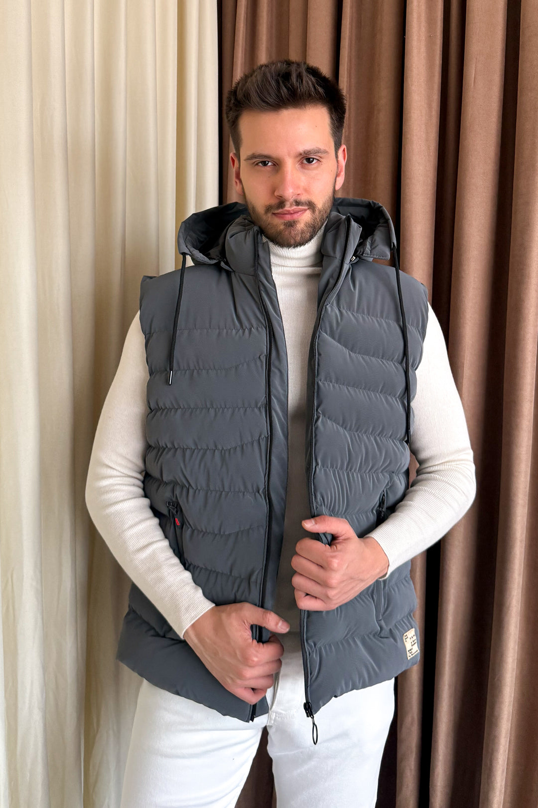 MPL Men's Hooded Puffer Vest - Slavuta