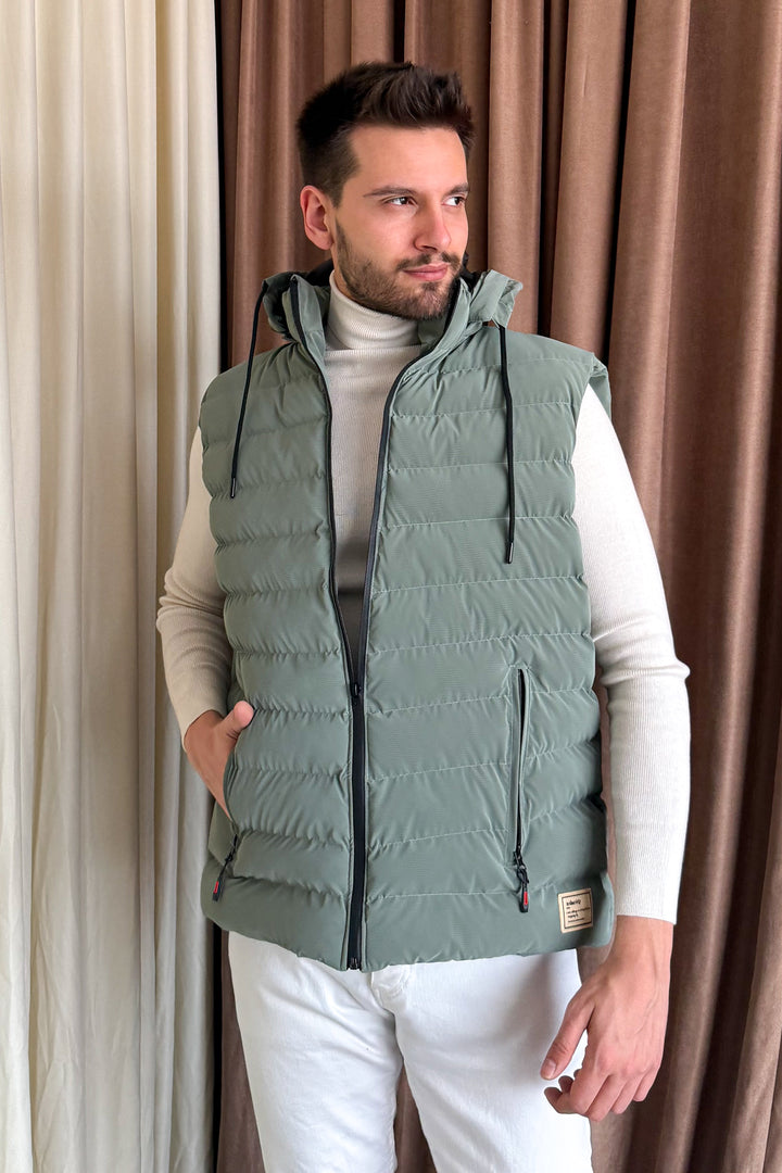 MPL Men's Hooded Puffer Vest - Piacenza