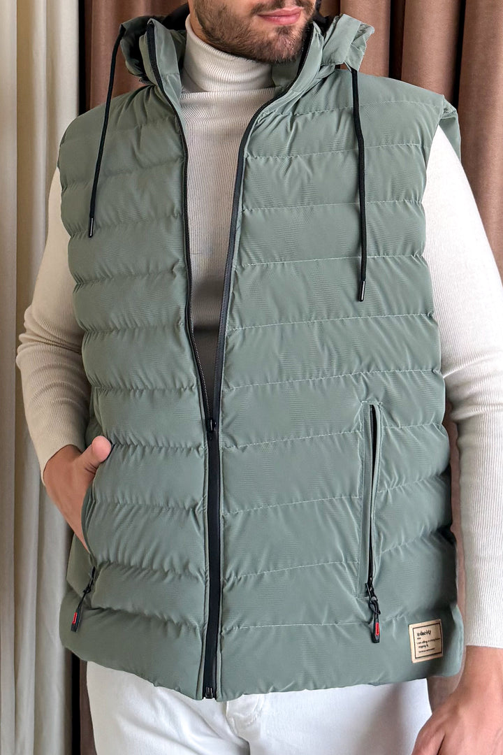 MPL Men's Hooded Puffer Vest - Piacenza