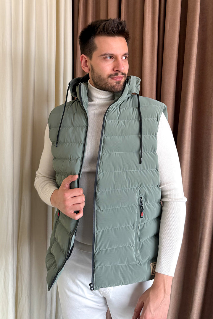 MPL Men's Hooded Puffer Vest - Piacenza
