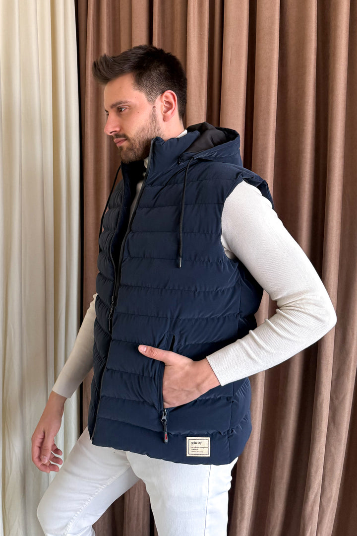 MPL Men's Hooded Puffer Vest - Azzano