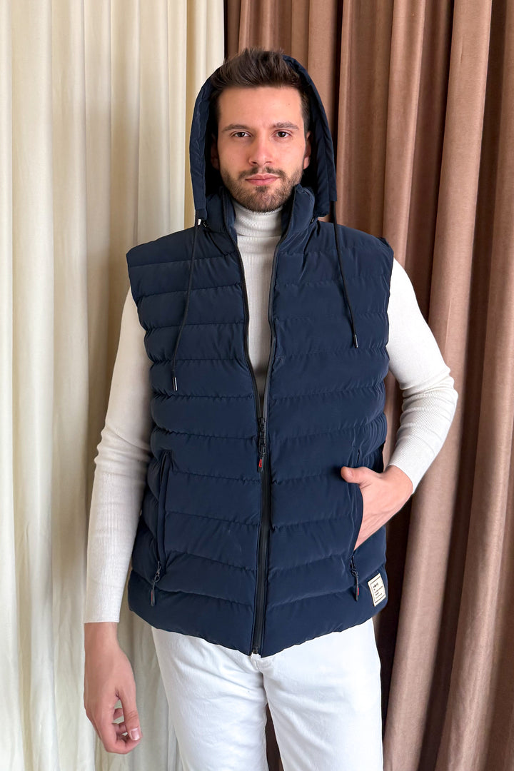 MPL Men's Hooded Puffer Vest - Azzano