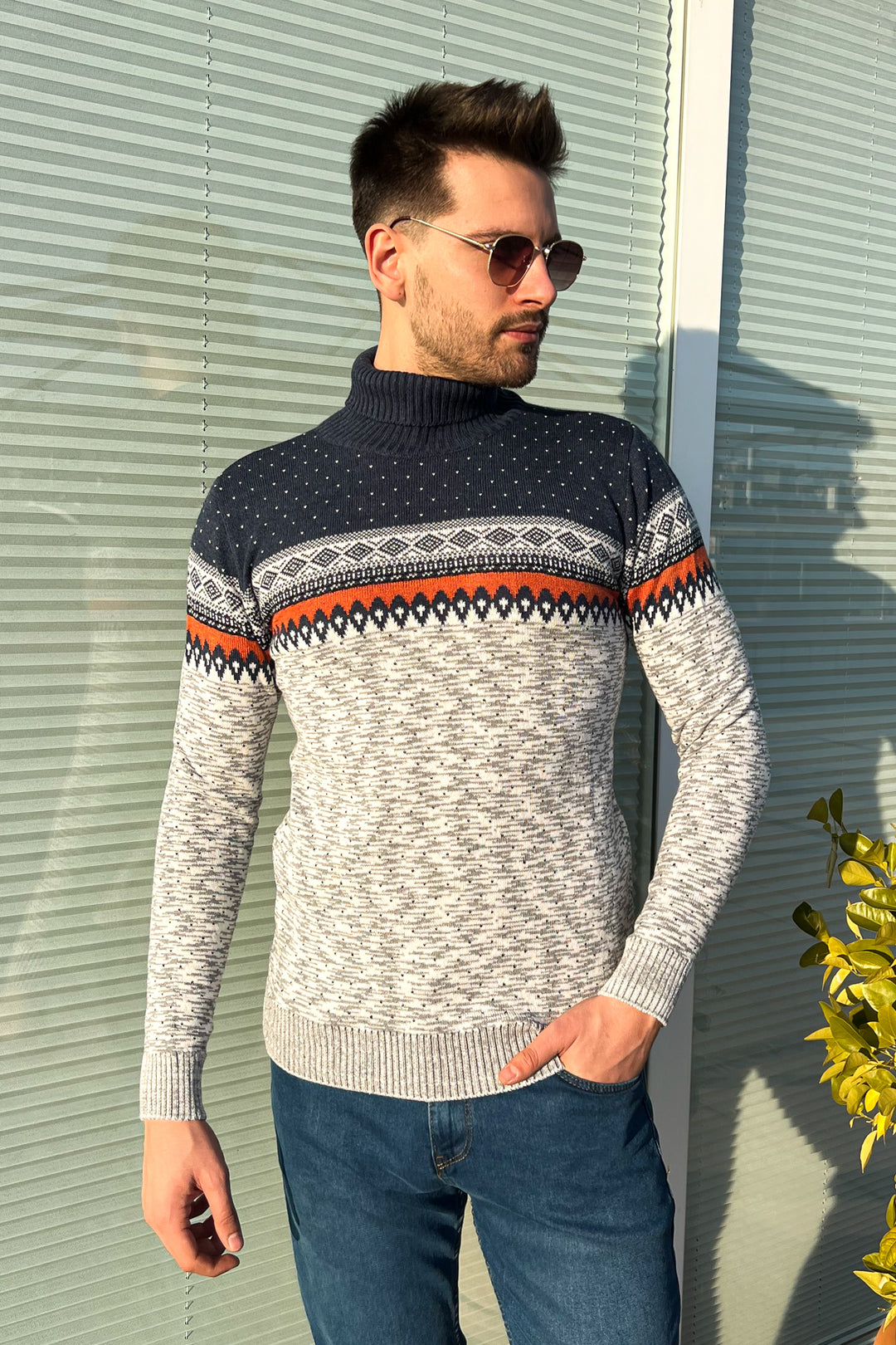 MPL Men's Fisherman Turtleneck Sweater 125 - Zamora