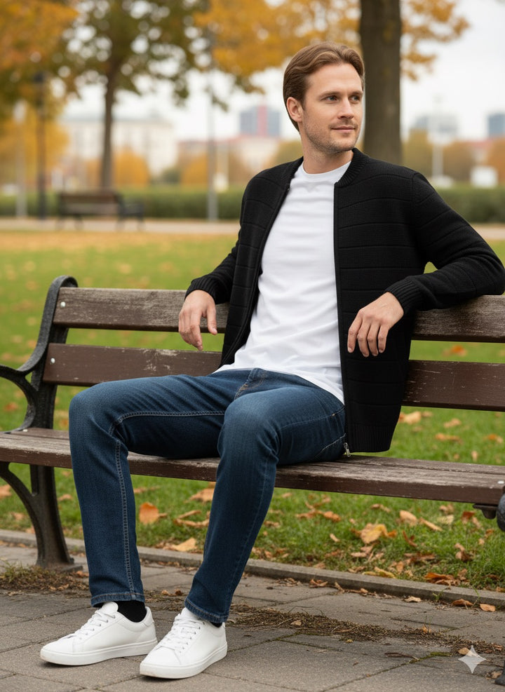MPL Men's Zippered Cardigan 552 - Alicante