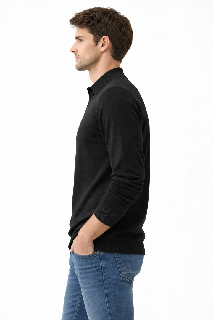MPL Men's Polo Neck Buttoned Sweater - Filderstadt