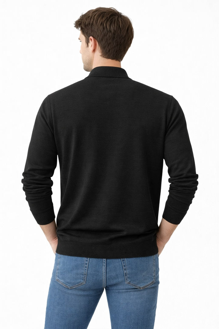 MPL Men's Polo Neck Buttoned Sweater - Filderstadt
