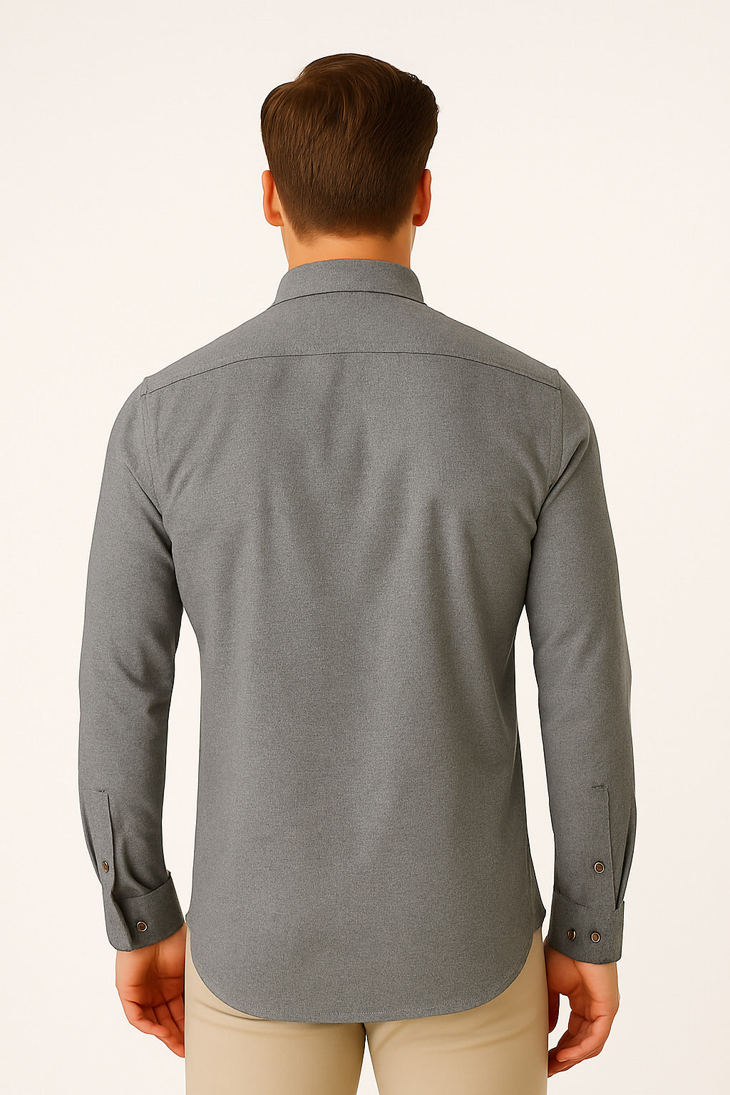 MPL Men's Classic Plain Melange Viscose Shirt - Manitowoc