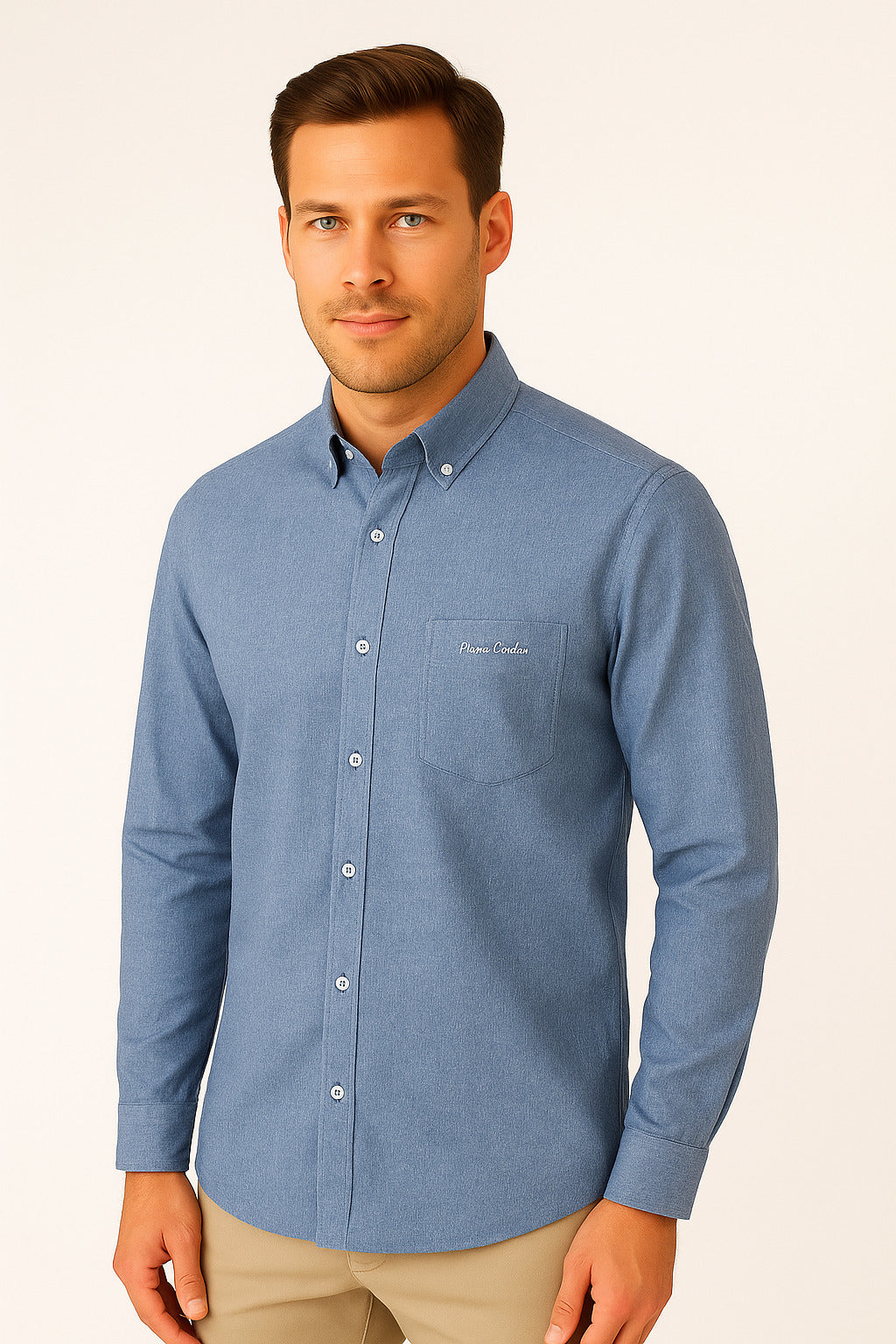 MPL Men's Classic Plain Melange Viscose Shirt - Bethlehem