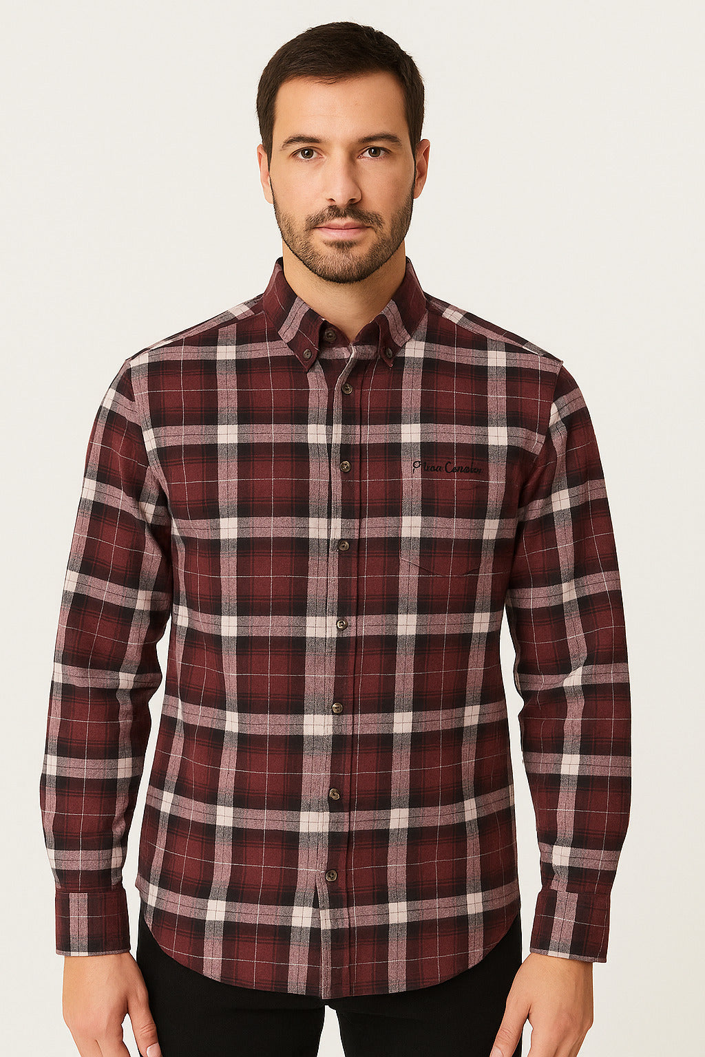 MPL Classic Checkered Melange Long Sleeve Shirt by Pier Chuvin - Burien