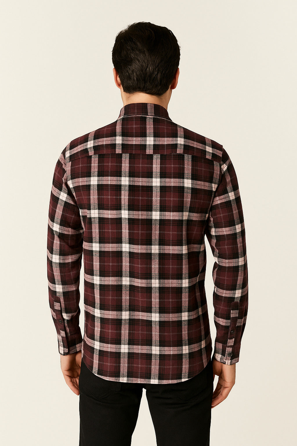 MPL Classic Checkered Melange Long Sleeve Shirt by Pier Chuvin - Burien
