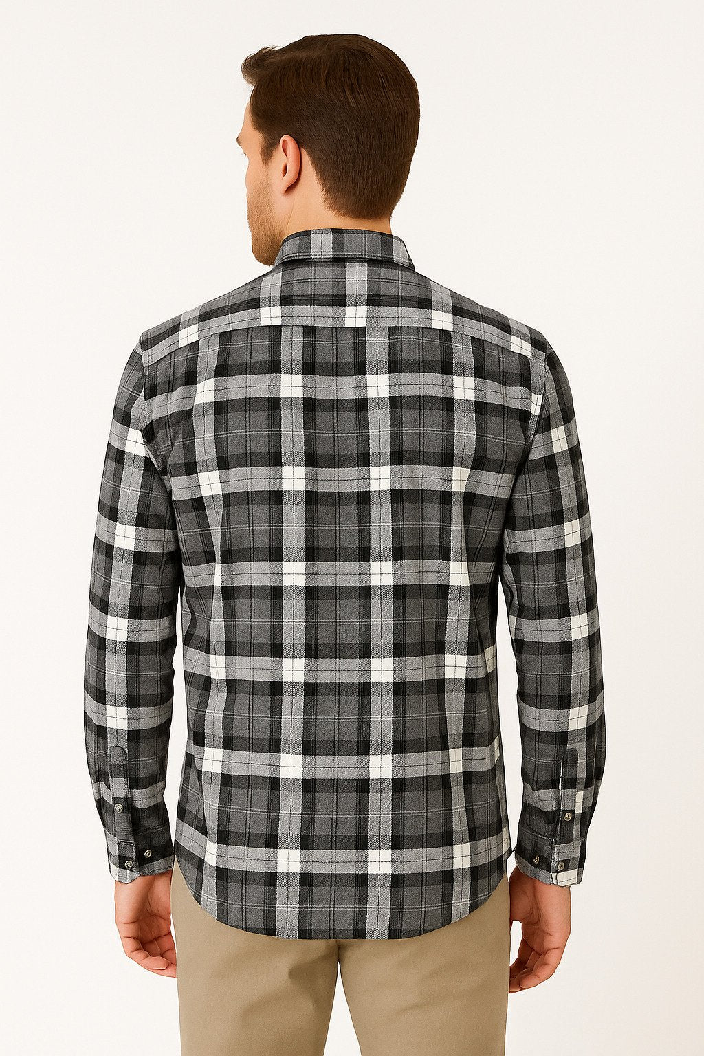 MPL Classic Checkered Melange Long Sleeve Shirt by Pier Chuvin - Pamplona