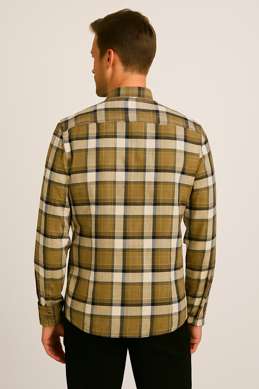 MPL Classic Checkered Melange Long Sleeve Shirt by Pier Chuvin - Lebanon