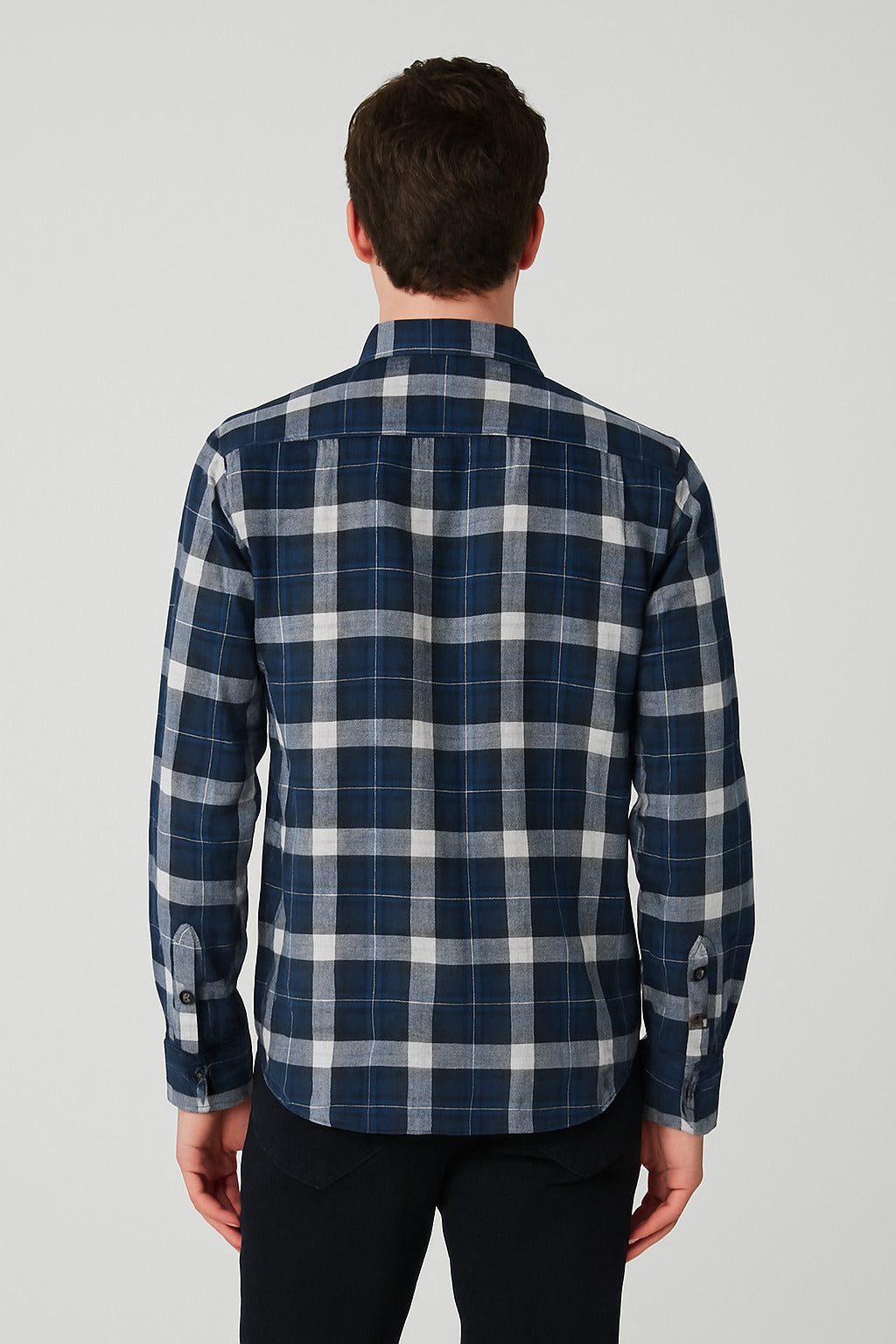 MPL Classic Checkered Melange Long Sleeve Shirt by Pier Chuvin. - Baldwin Park