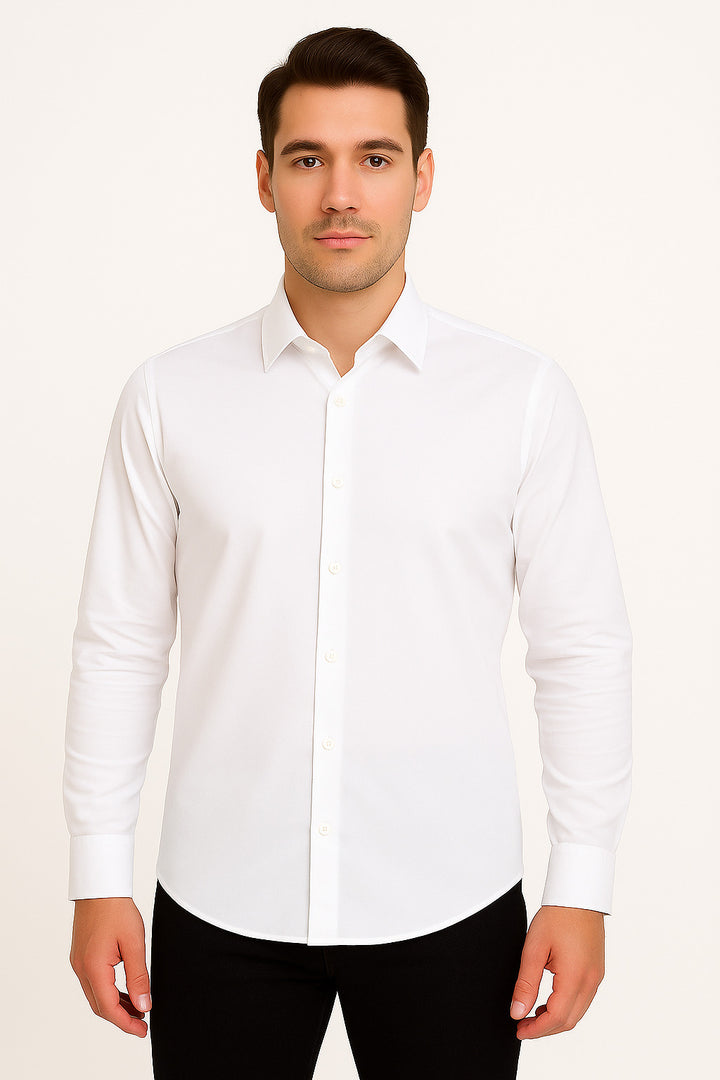 MPL Men's Satin Slimfit Long Sleeve Shirt - Llanelli