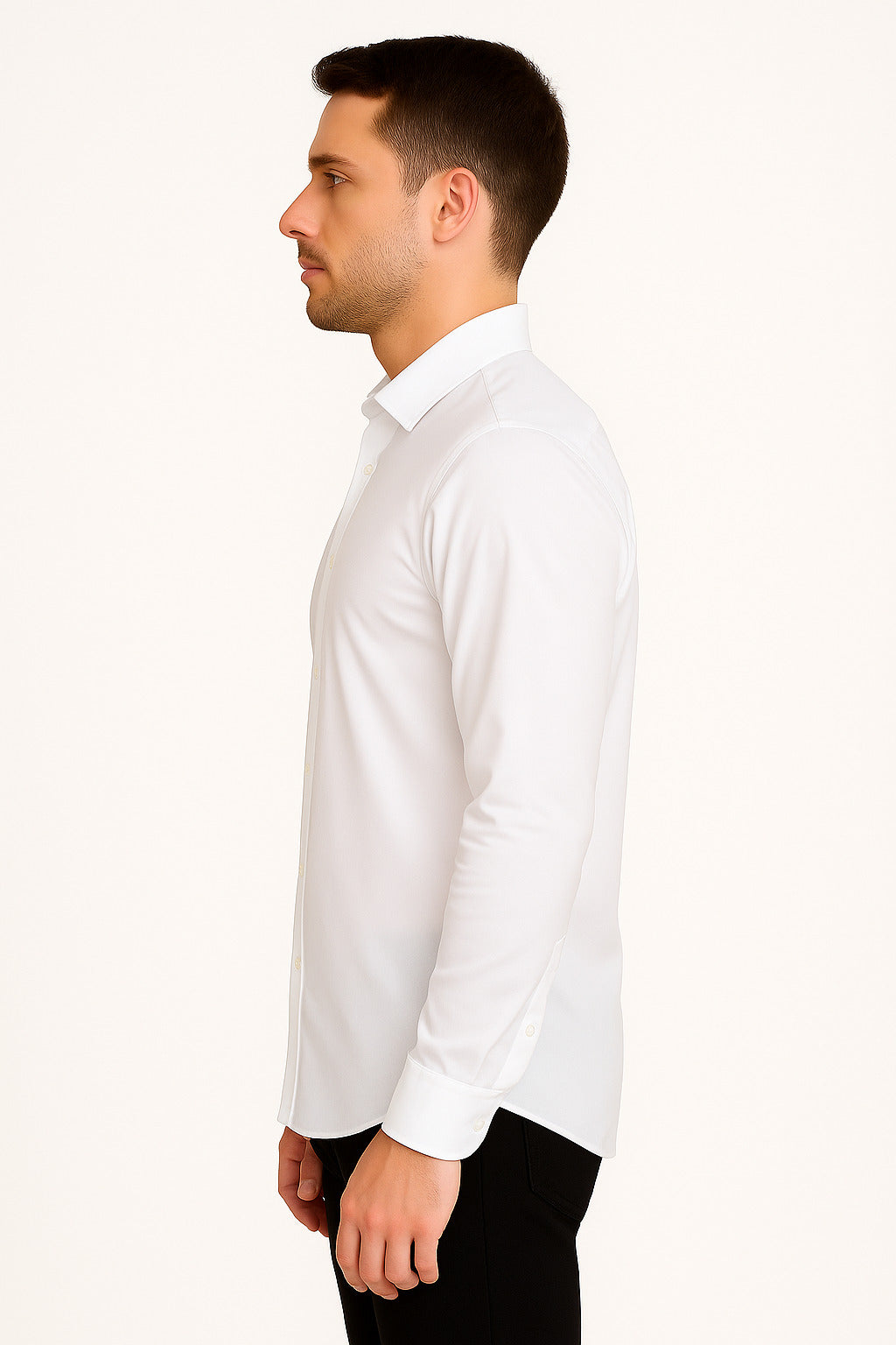 MPL Men's Satin Slimfit Long Sleeve Shirt - Llanelli