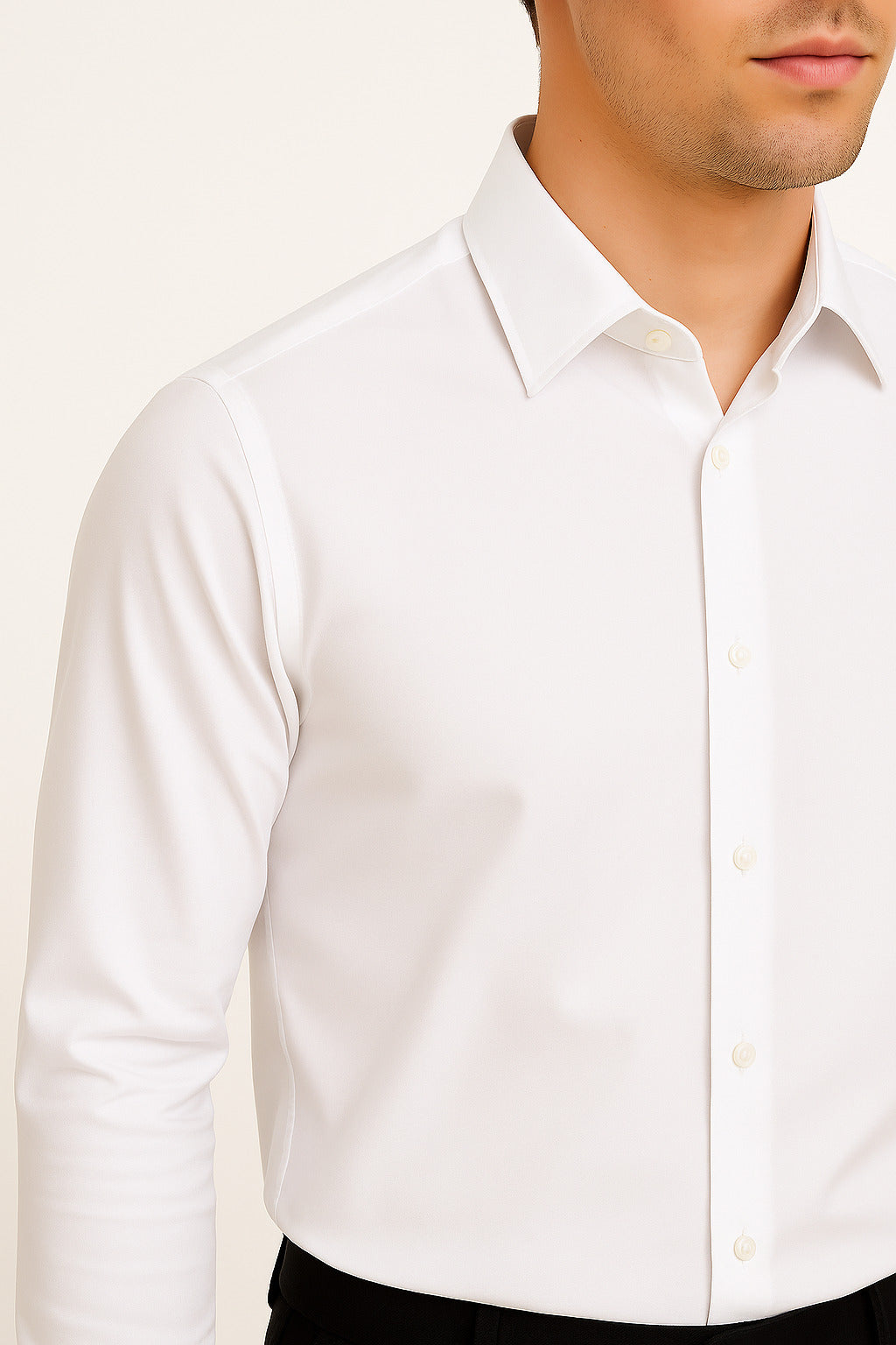 MPL Men's Satin Slimfit Long Sleeve Shirt - Caerdydd
