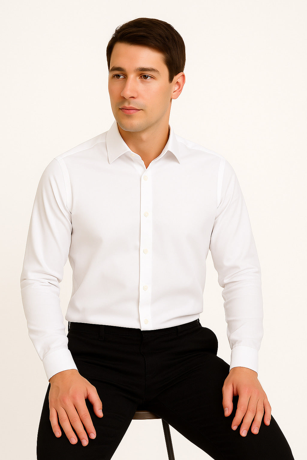 MPL Men's Satin Slimfit Long Sleeve Shirt - Llanelli