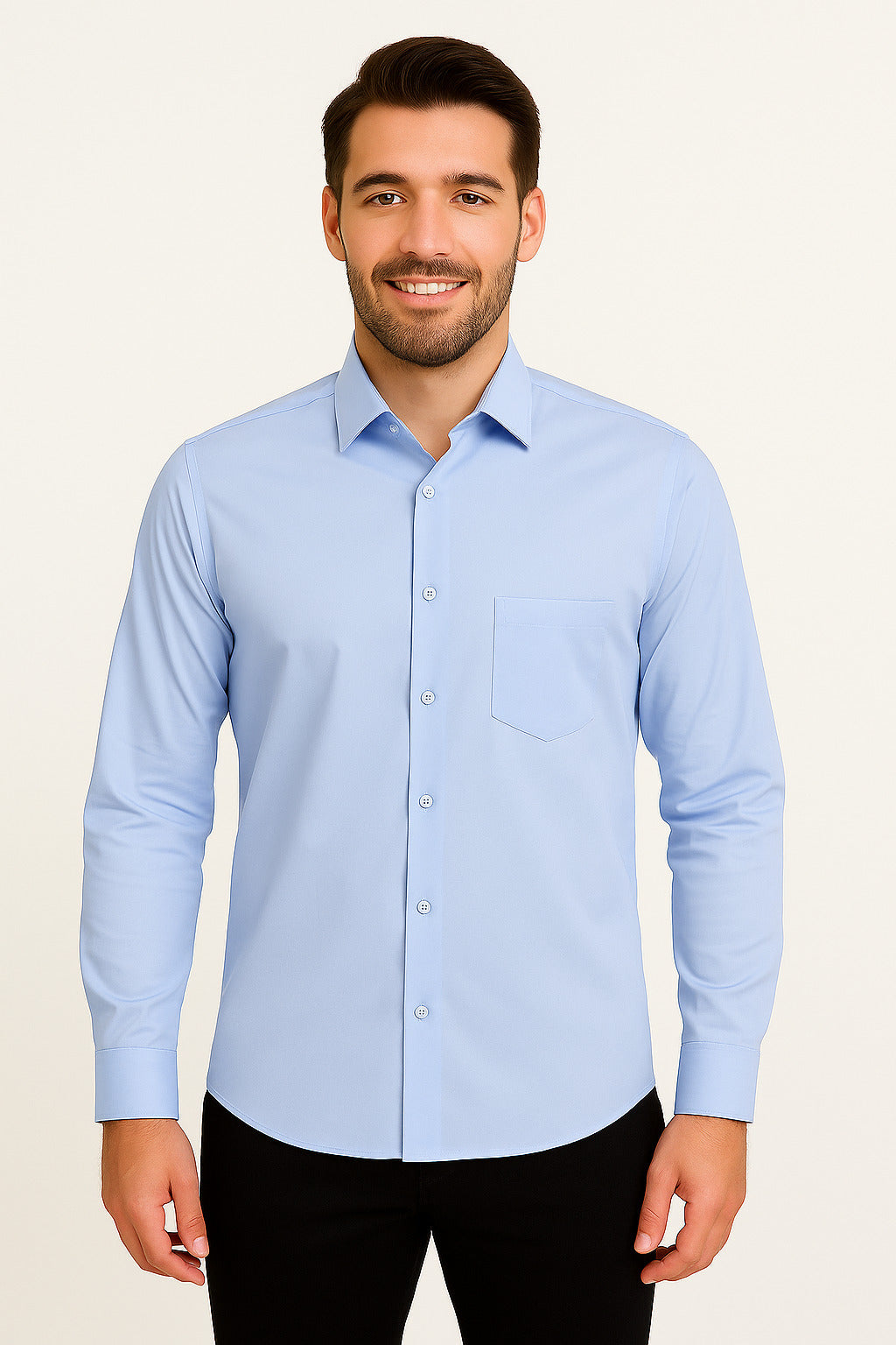MPL Men's Satin Slimfit Long Sleeve Shirt - Darwin
