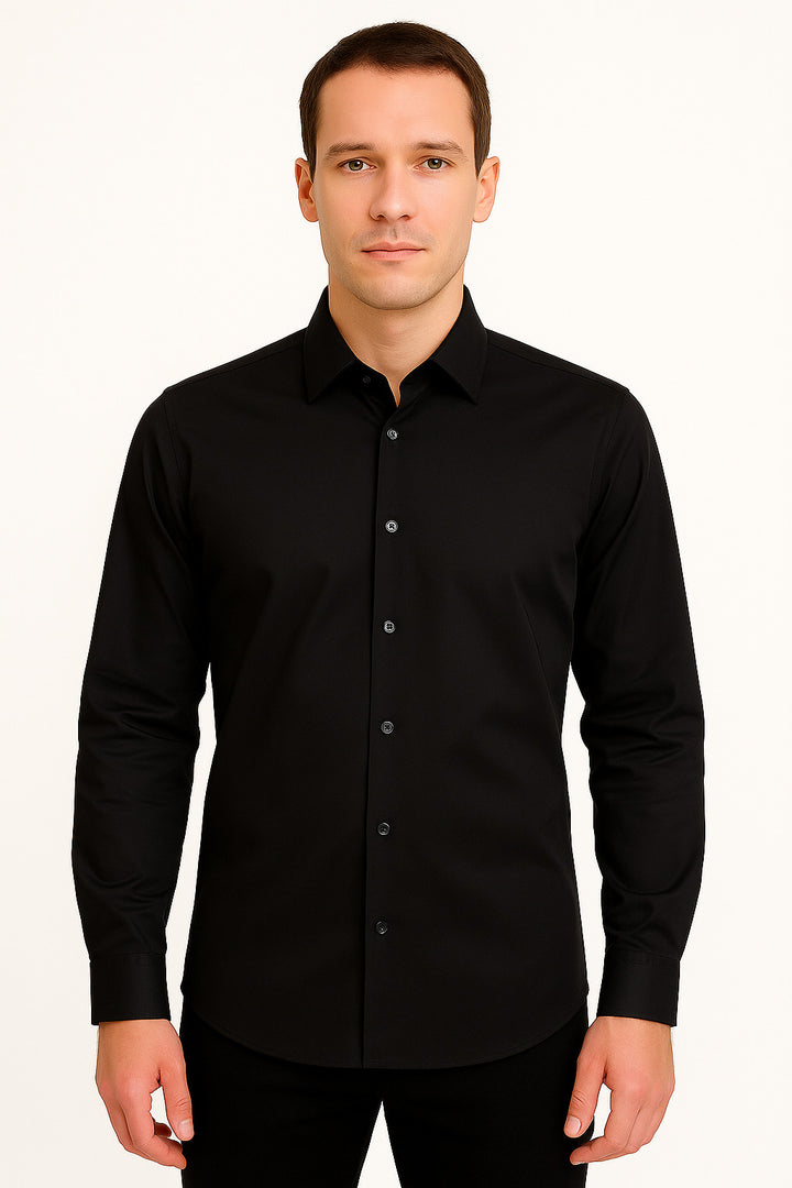MPL Men's Satin Slimfit Long Sleeve Shirt - Chaves