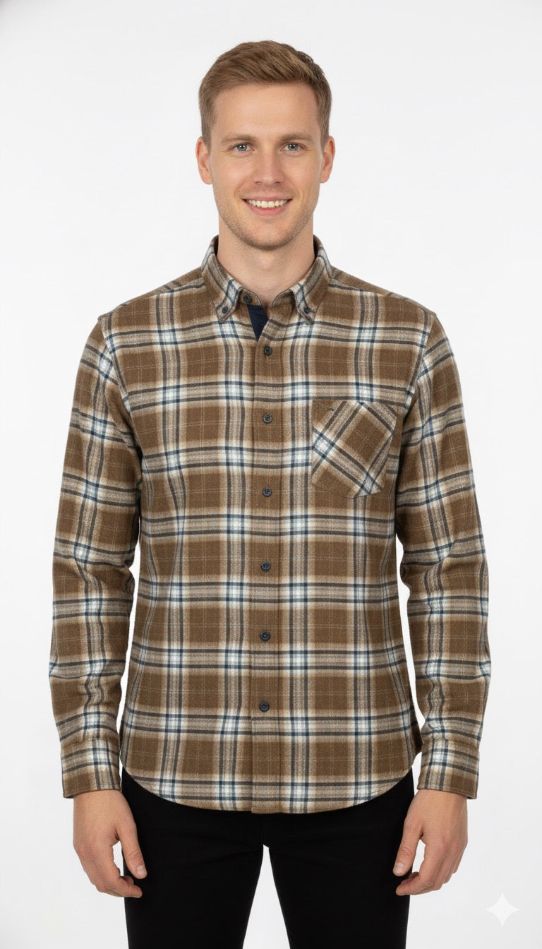 MPL Men's Classic Plaid Flannel Shirt 8018 - Thérmi