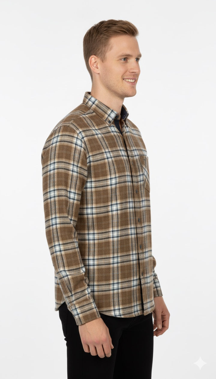 MPL Men's Classic Plaid Flannel Shirt 8018 - Thérmi