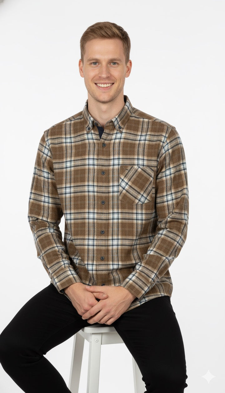 MPL Men's Classic Plaid Flannel Shirt 8018 - Thérmi