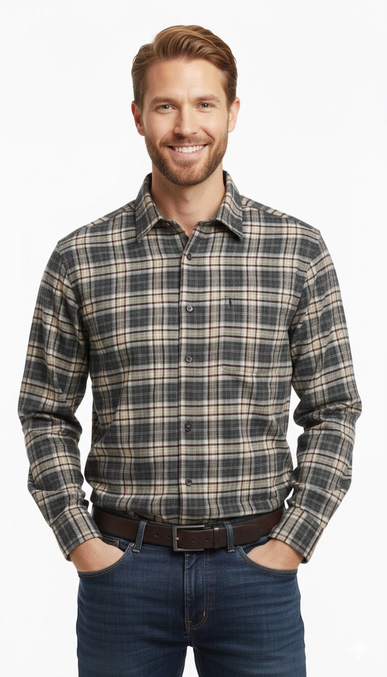 MPL Men's Classic Plaid Flannel Shirt 8018 - North Las Vegas