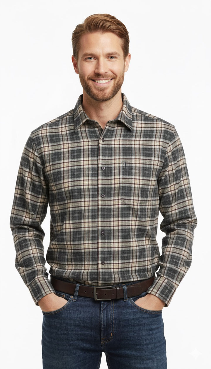 MPL Men's Classic Plaid Flannel Shirt 8018 - North Las Vegas
