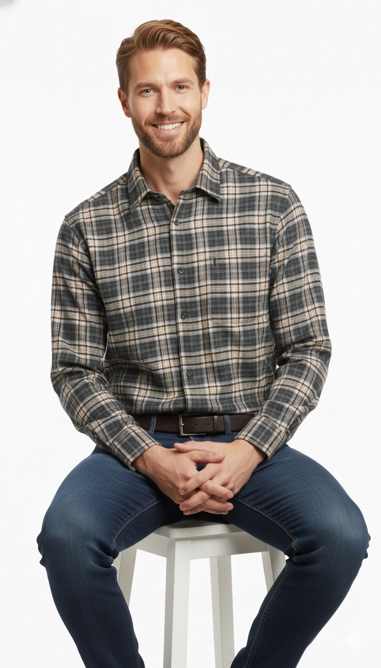 MPL Men's Classic Plaid Flannel Shirt 8018 - North Las Vegas