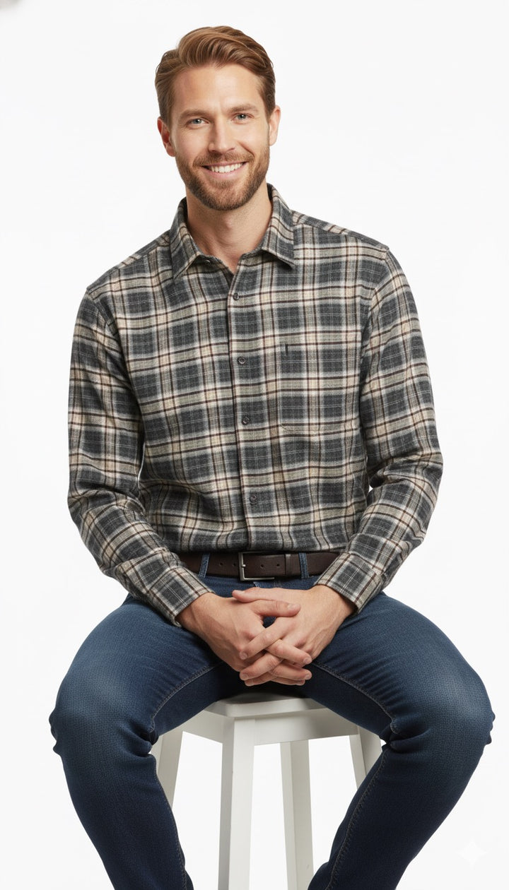 MPL Men's Classic Plaid Flannel Shirt 8018 - North Las Vegas