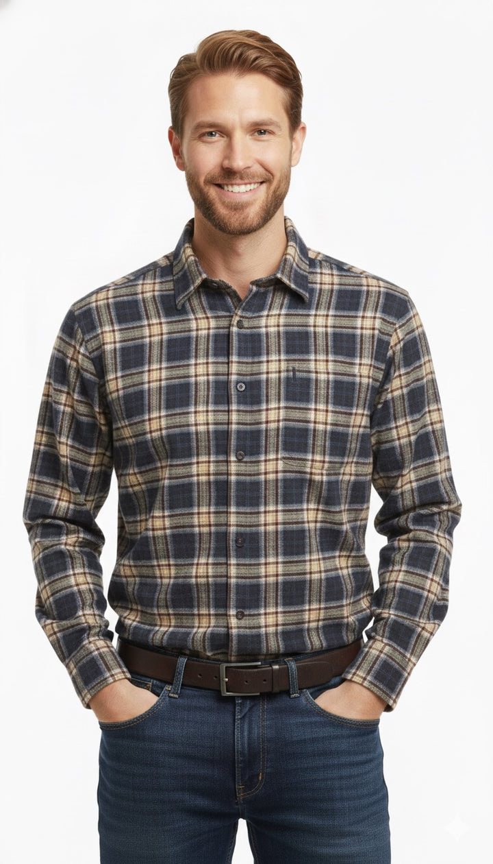 MPL Men's Classic Plaid Flannel Shirt 8018 - Lancaster