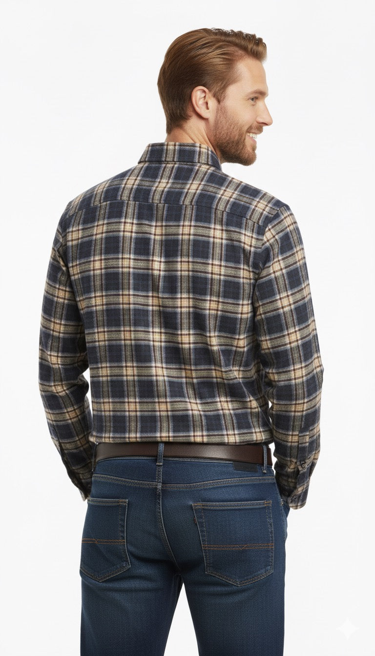 MPL Men's Classic Plaid Flannel Shirt 8018 - Lancaster