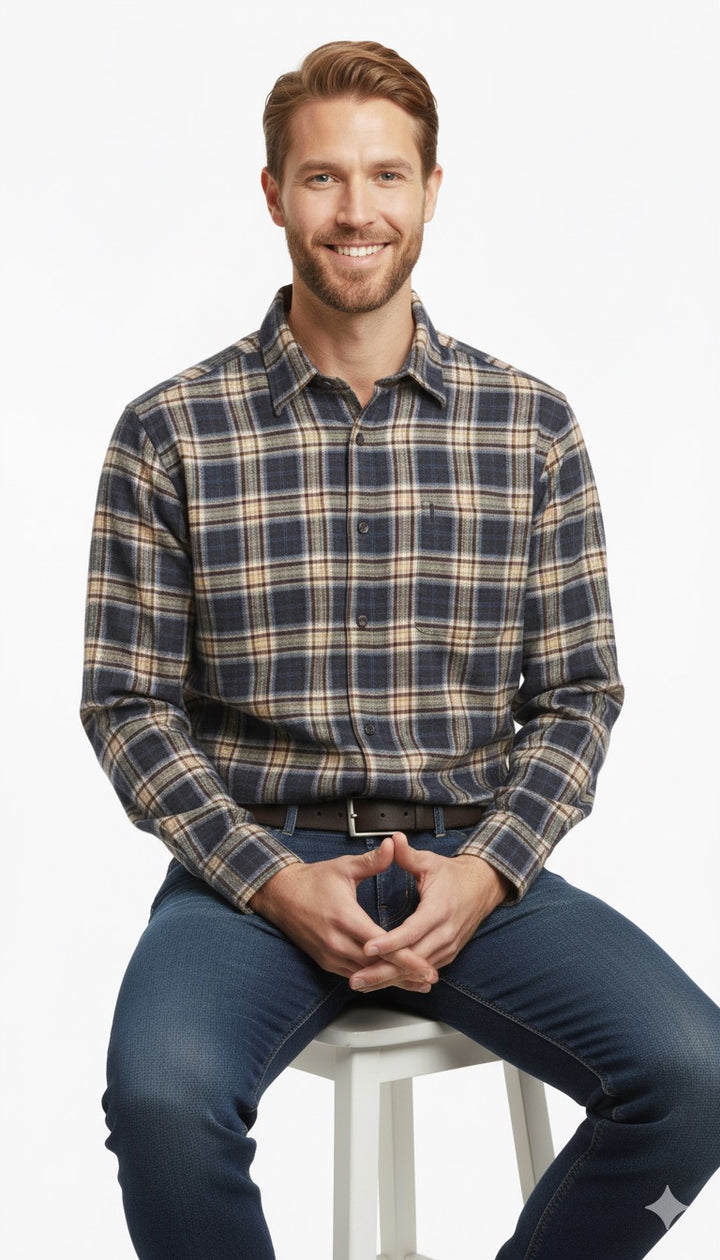 MPL Men's Classic Plaid Flannel Shirt 8018 - Lancaster