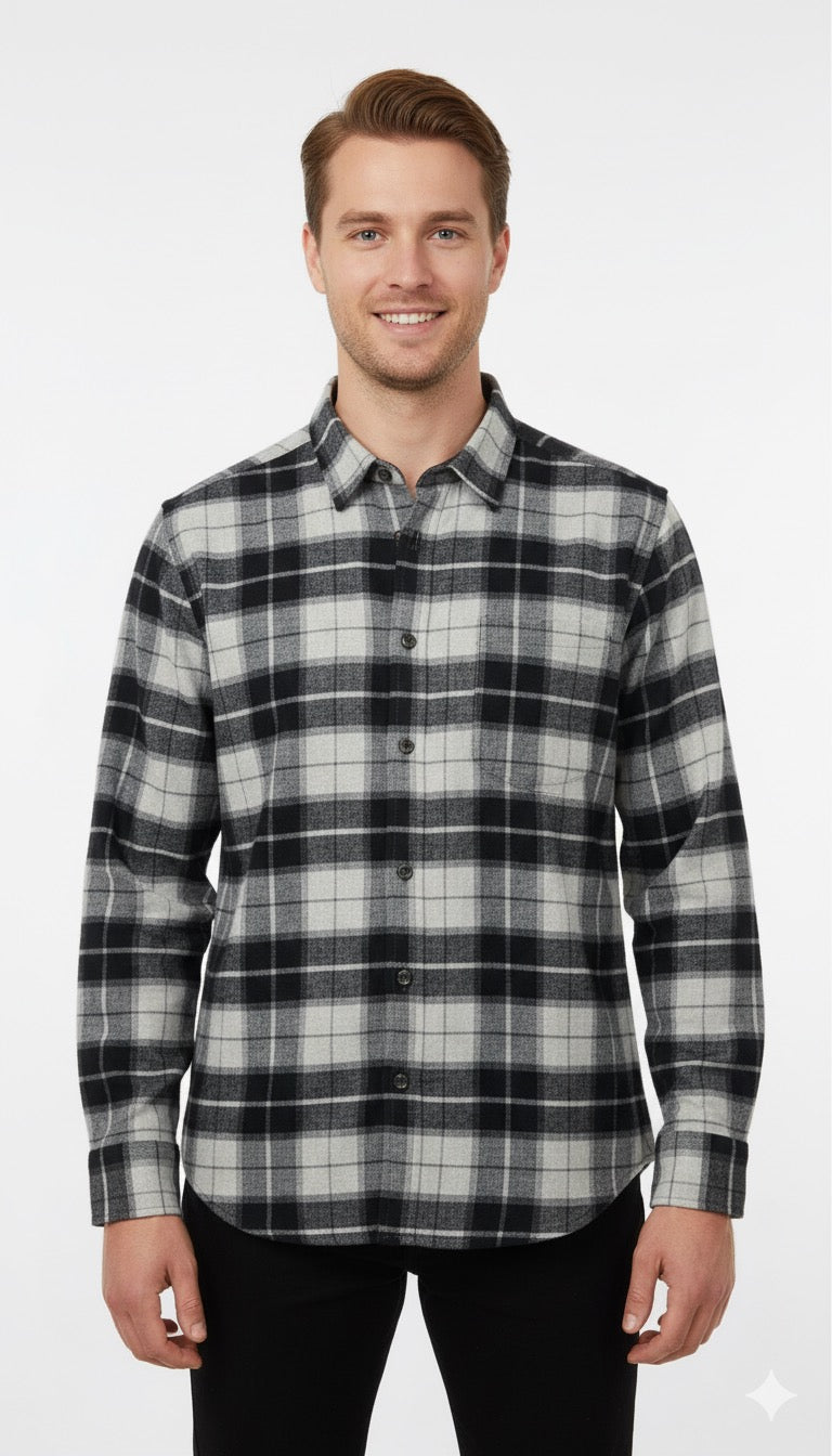 MPL Men's Classic Plaid Flannel Shirt 8020 - Ciudad López Mateos