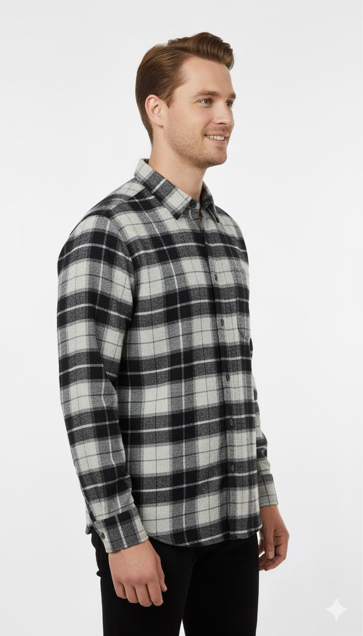 MPL Men's Classic Plaid Flannel Shirt 8020 - Ciudad López Mateos