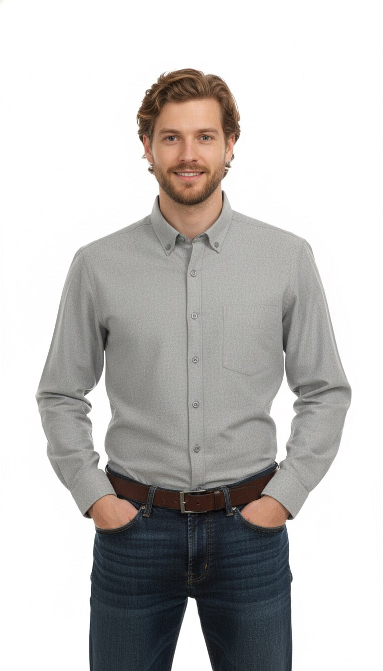 MPL Men's Plain Classic Flannel Shirt 8021 - Jocotepec