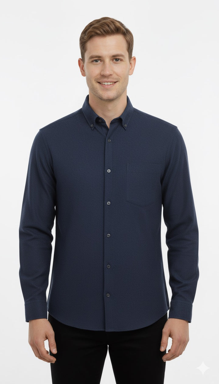 MPL Men's Plain Classic Flannel Shirt 8021 - Blackburn