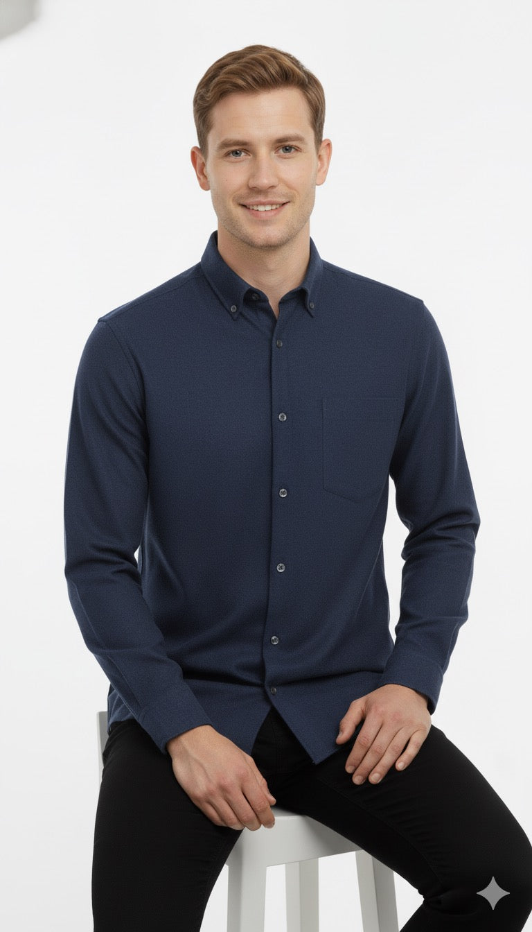 MPL Men's Plain Classic Flannel Shirt 8021 - Blackburn