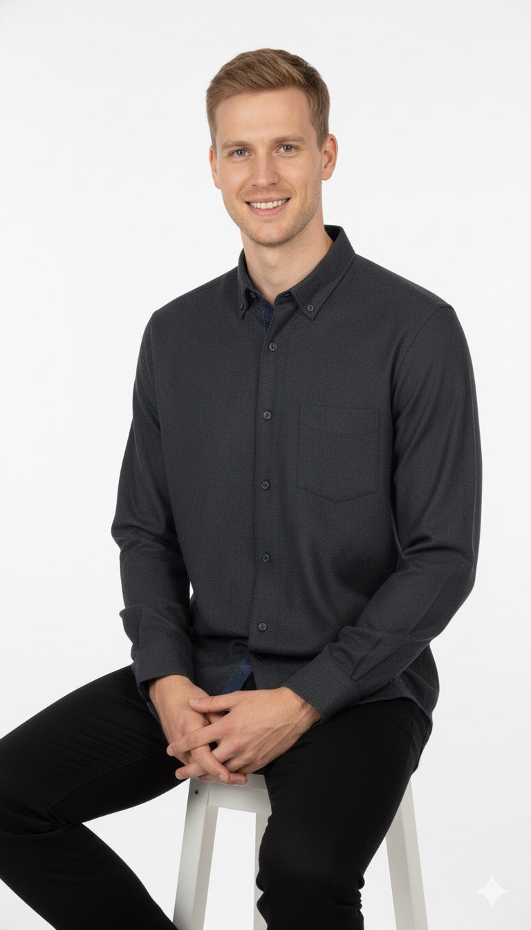 MPL Men's Plain Classic Flannel Shirt 8021 - Roy