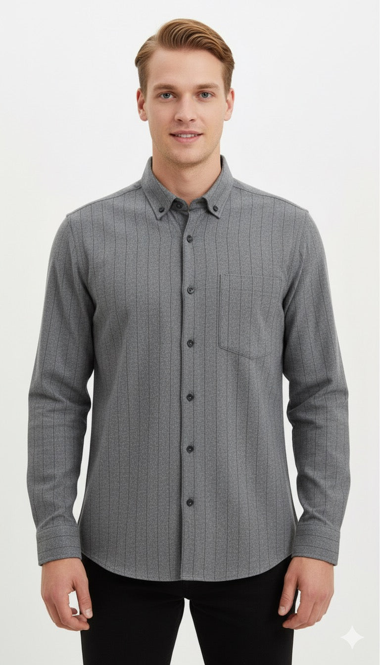 MPL Men's Classic Striped Flannel Shirt - Aalst