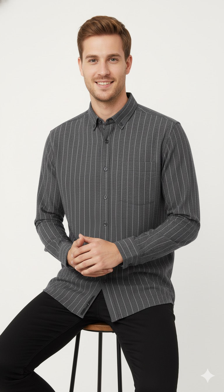 MPL Men's Classic Striped Flannel Shirt - Cherkasy