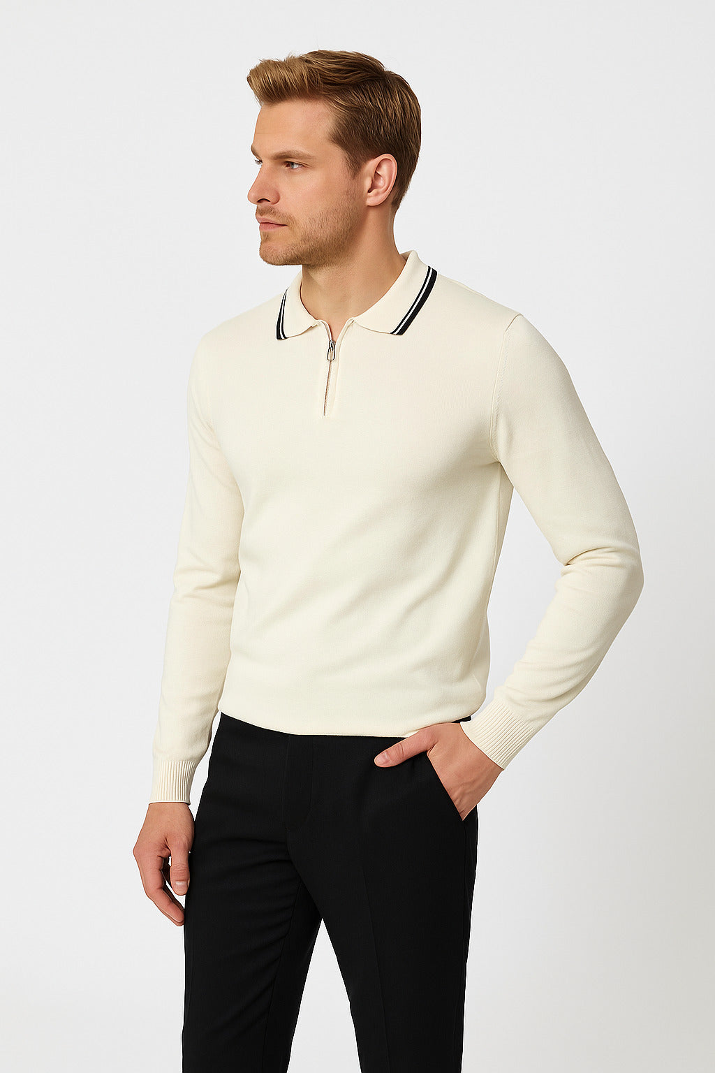 MPL Men's Polo Neck Zippered Sweater 1036 - Newcastle