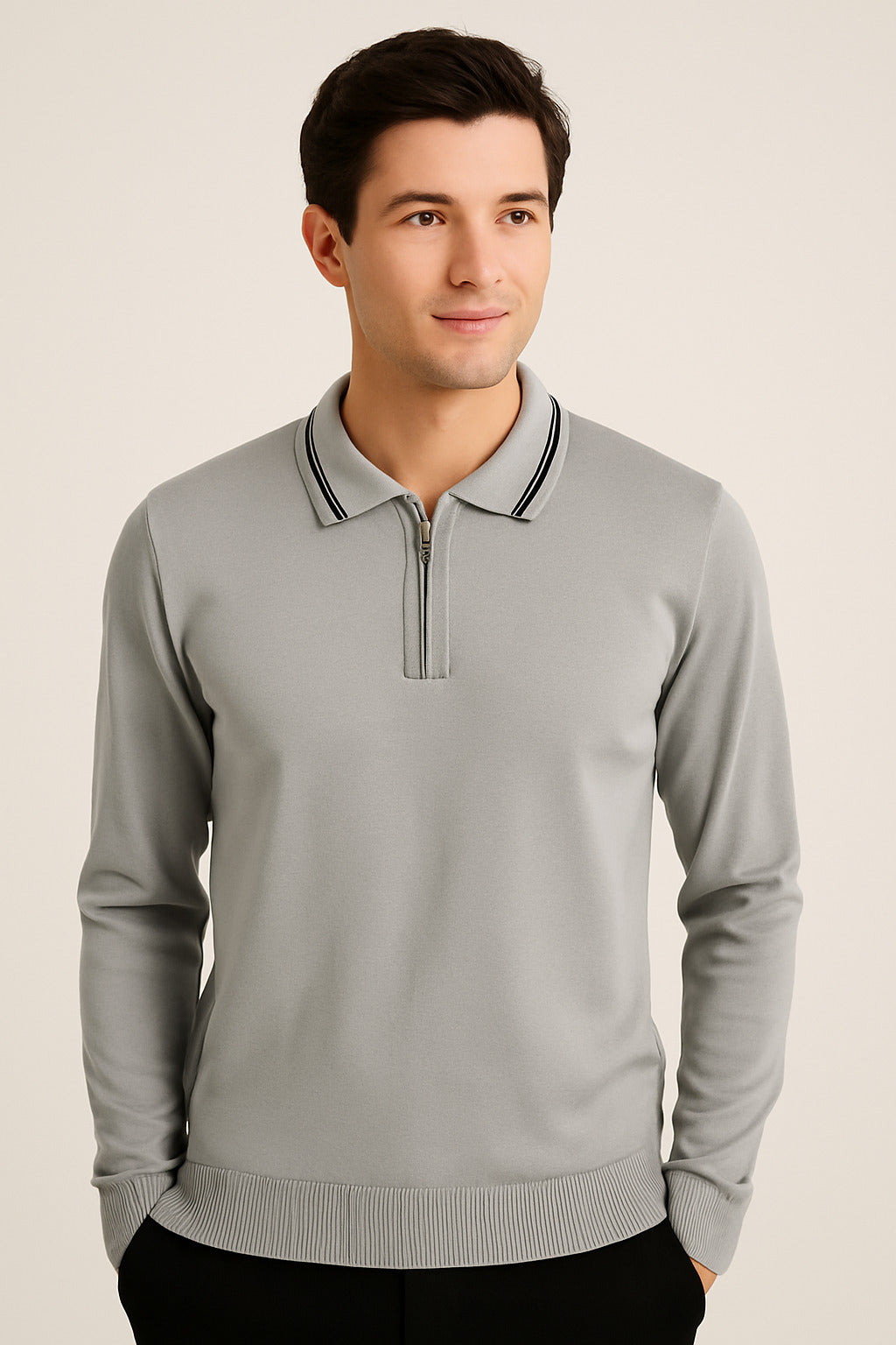 MPL Men's Polo Neck Zippered Sweater 1036 - Hattingen