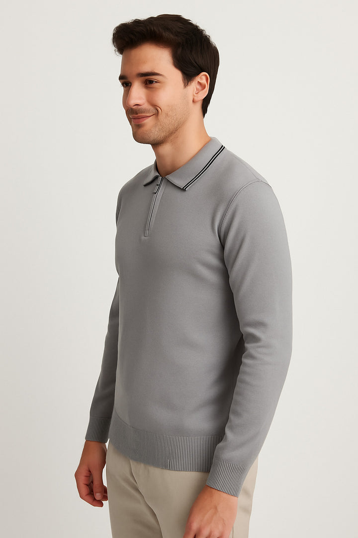 MPL Men's Polo Neck Zippered Sweater 1036 - Hattingen