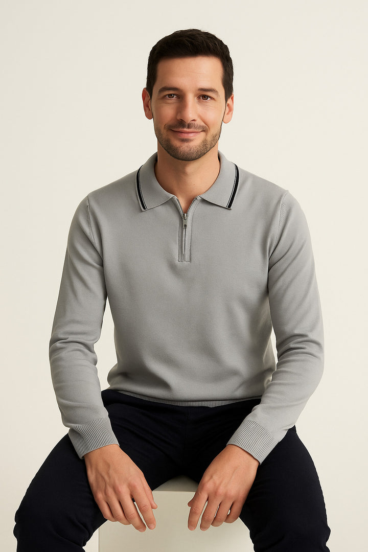 MPL Men's Polo Neck Zippered Sweater 1036 - Hattingen